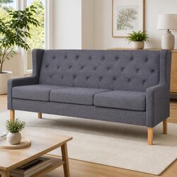 Your New 3-Seater Sofa in Grey Fabric