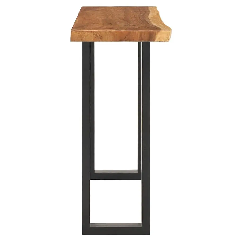 Console Table Solid Suar Wood Natural Live Edges 110x35x75 cm Brown