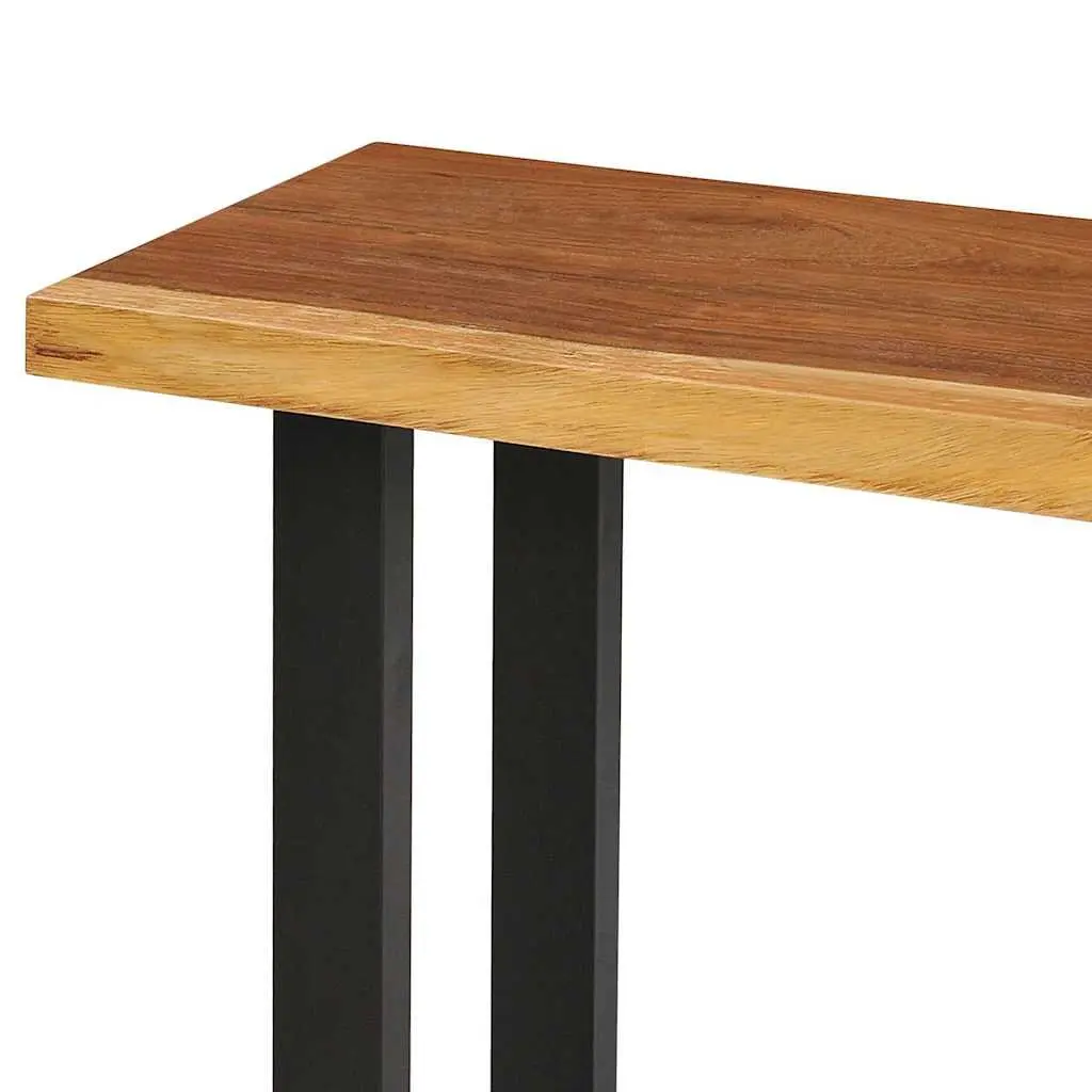 Console Table Solid Suar Wood Natural Live Edges 110x35x75 cm Brown