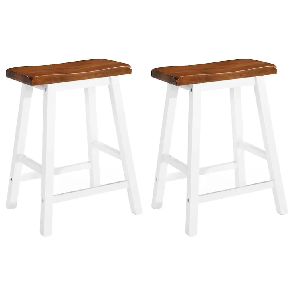 Bar Table and Stool Set 3 Piece Brown Wood Kitchen Dining Furniture