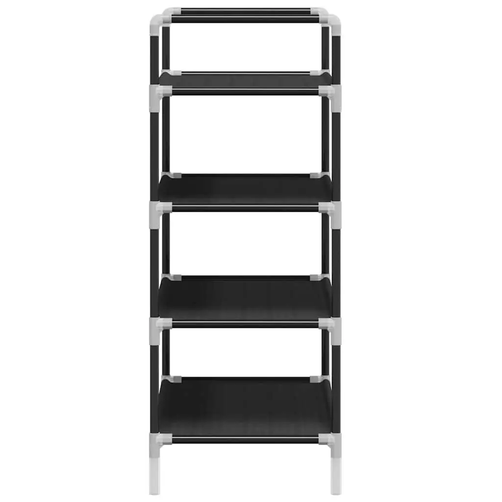 Shoe Rack 4 Shelf Storage Organiser Metal Frame Non-woven Fabric Black