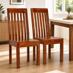 Friendly 2 pcs Solid Wood Dining Chairs for You