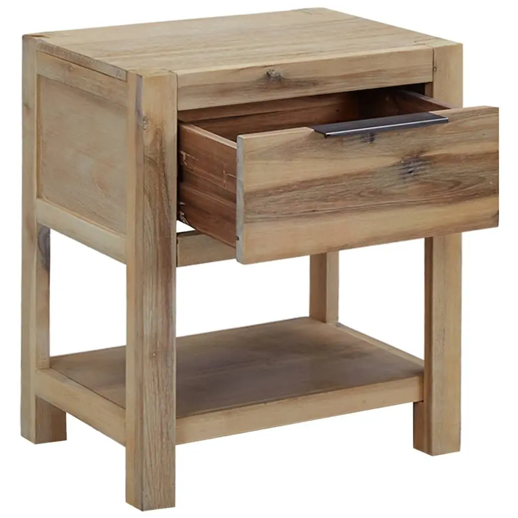 Bedside Table Solid Wood Brown 40x30x48 cm