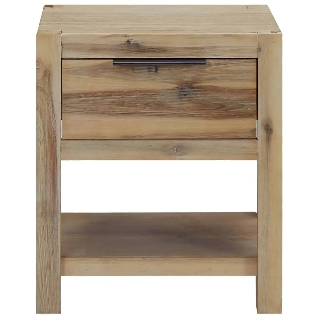 Bedside Table Solid Wood Brown 40x30x48 cm