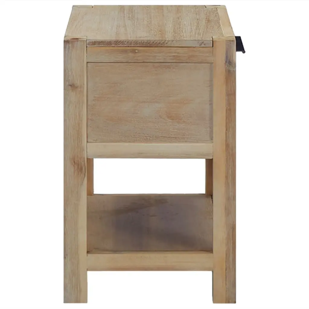 Bedside Table Solid Wood Brown 40x30x48 cm