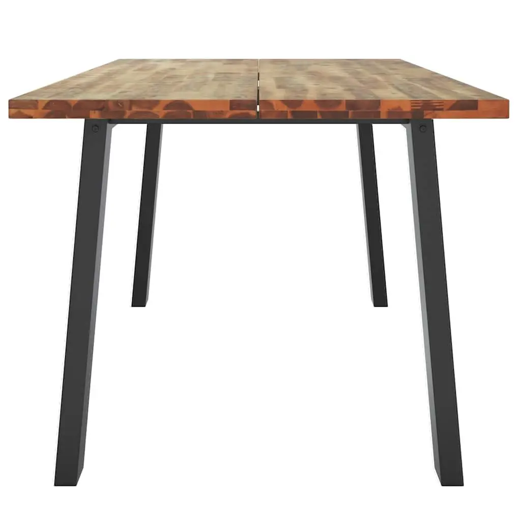 Acacia Wood Dining Table Industrial Style Brown 170x90x75 cm