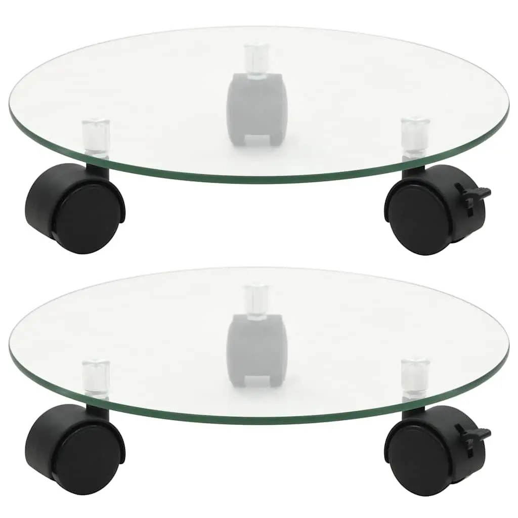 Plant Rollers 360 Degree Rotatable Lockable 28 cm Round 2 pcs
