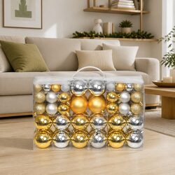 100 Pcs of Shatterproof Christmas Baubles for Decorating