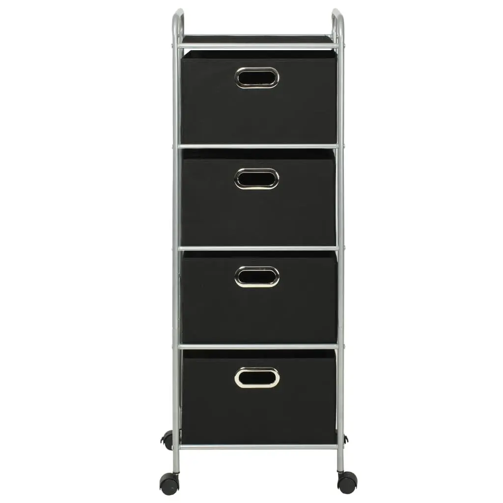 Shelving Unit 4 Storage Boxes Steel Frame Bedroom Bathroom Organiser Castors