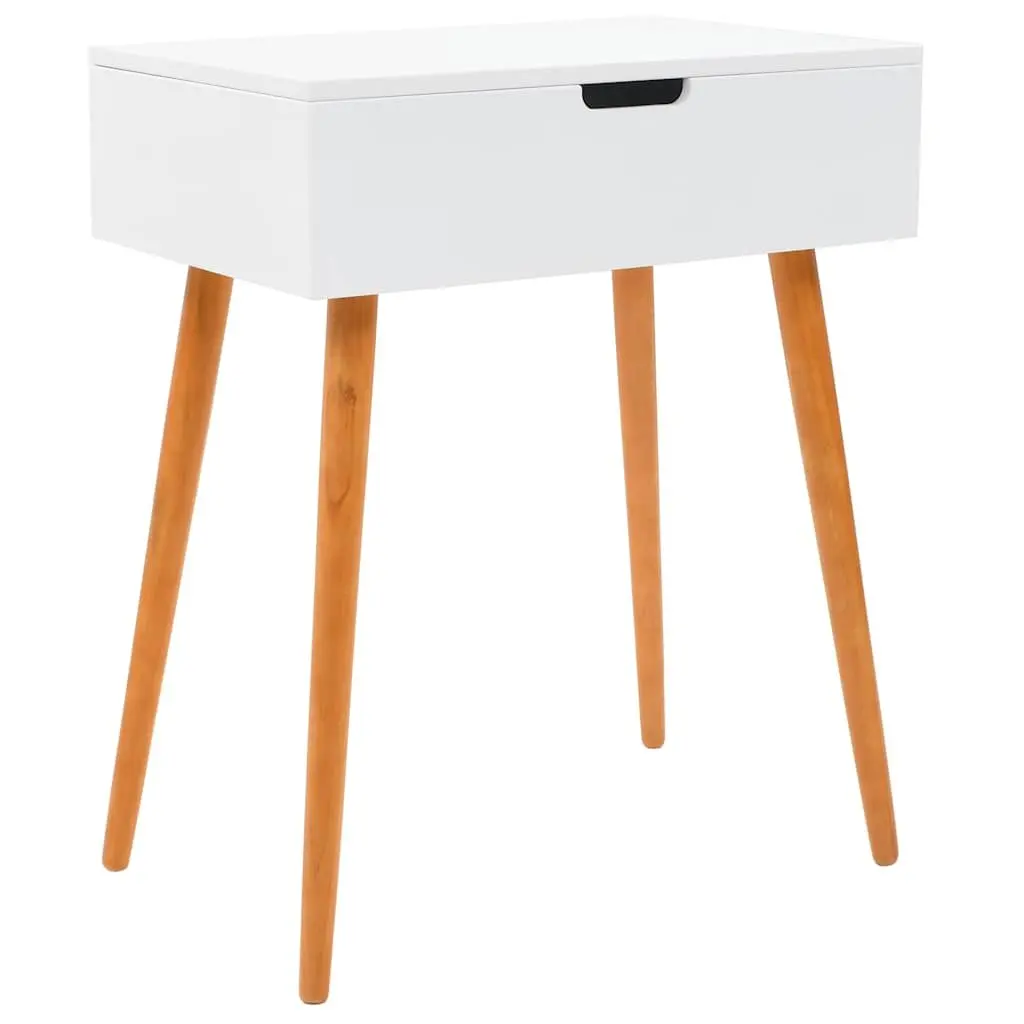 Dressing Table with Mirror White MDF Bedroom Vanity Unit 60W x 40D x 75H cm