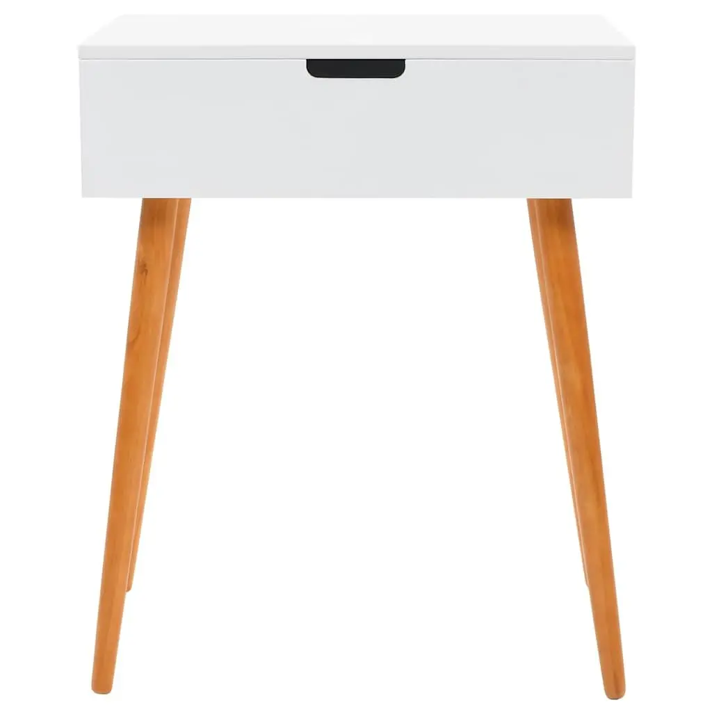 Dressing Table with Mirror White MDF Bedroom Vanity Unit 60W x 40D x 75H cm