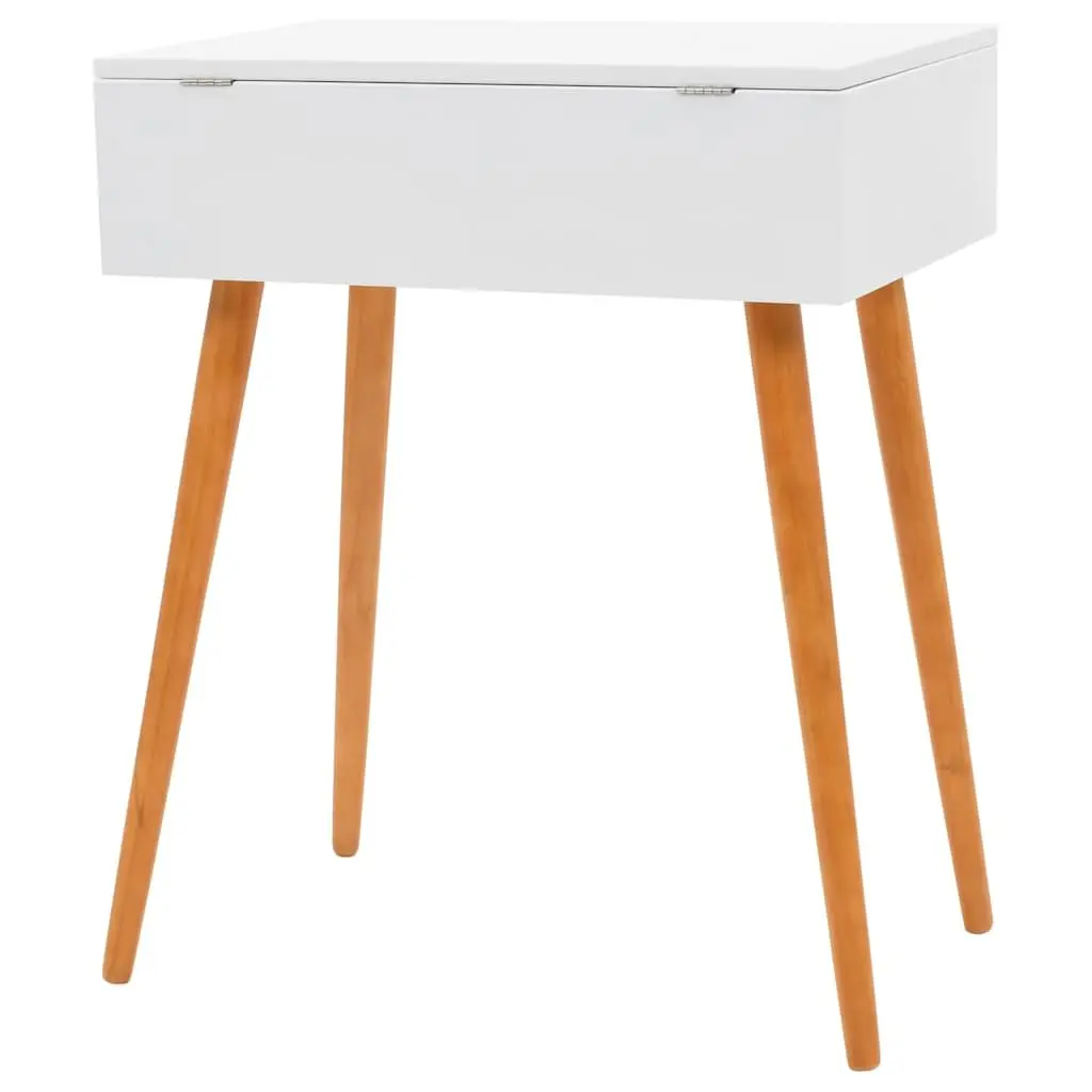 Dressing Table with Mirror White MDF Bedroom Vanity Unit 60W x 40D x 75H cm