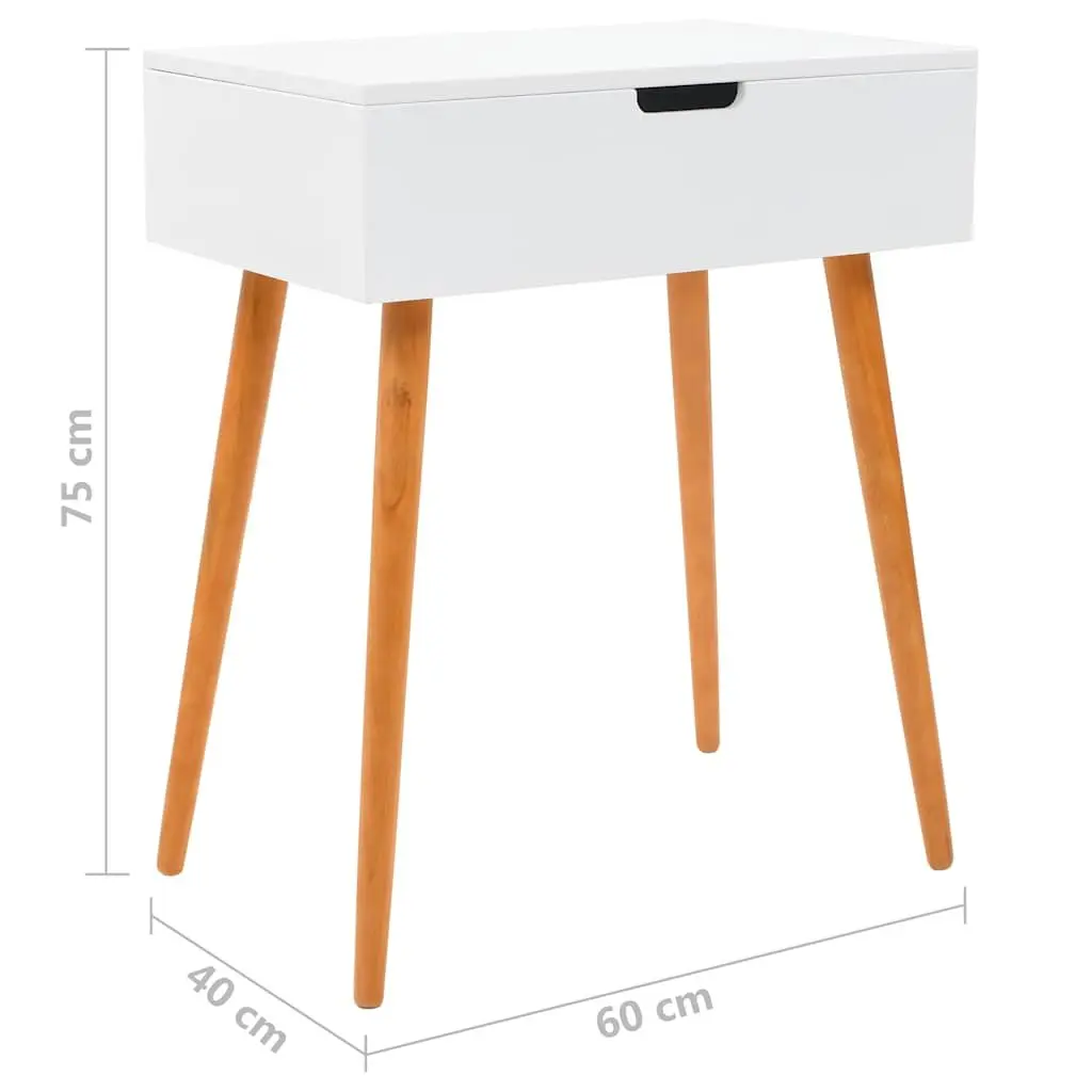 Dressing Table with Mirror White MDF Bedroom Vanity Unit 60W x 40D x 75H cm