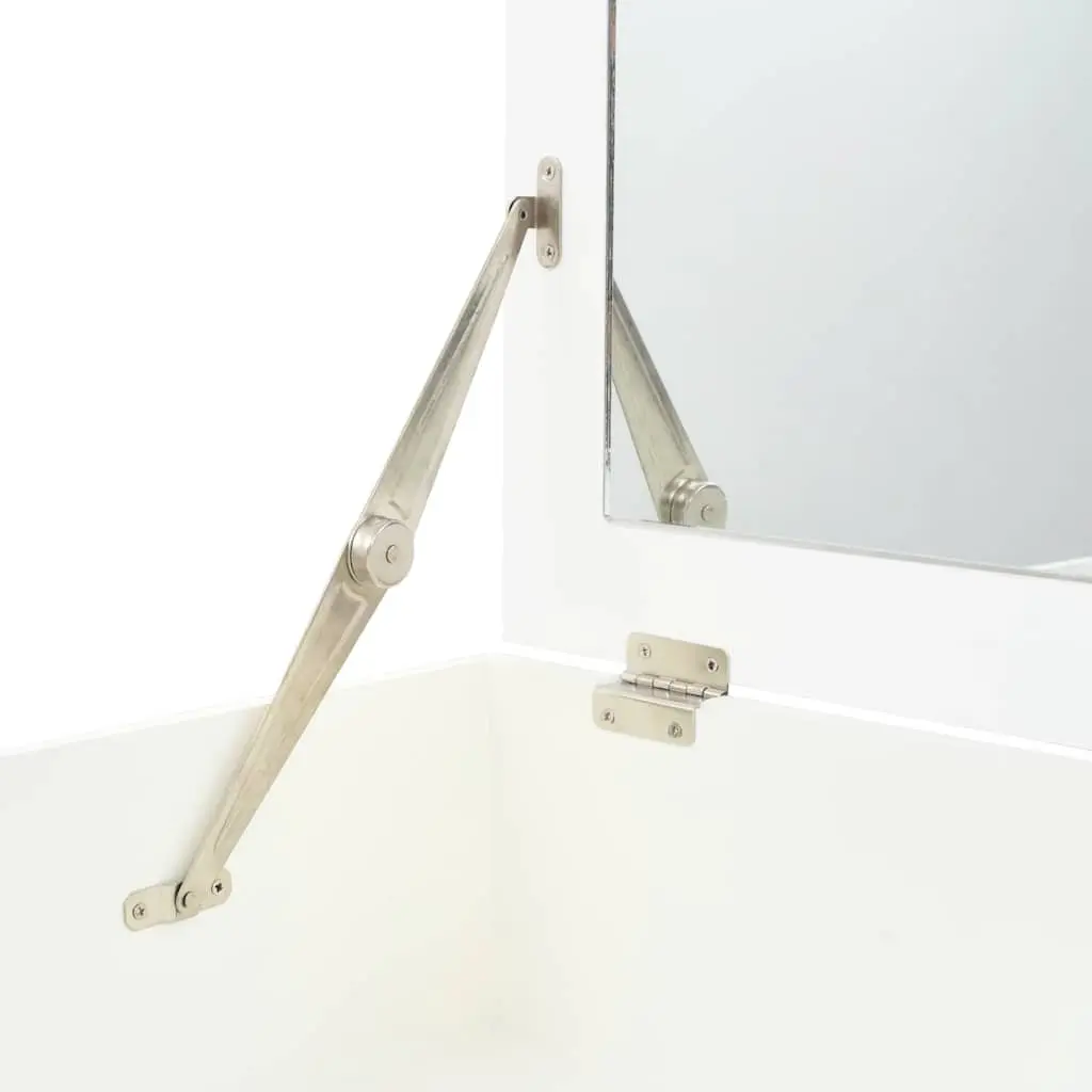 White Dressing Table with Mirror and Storage