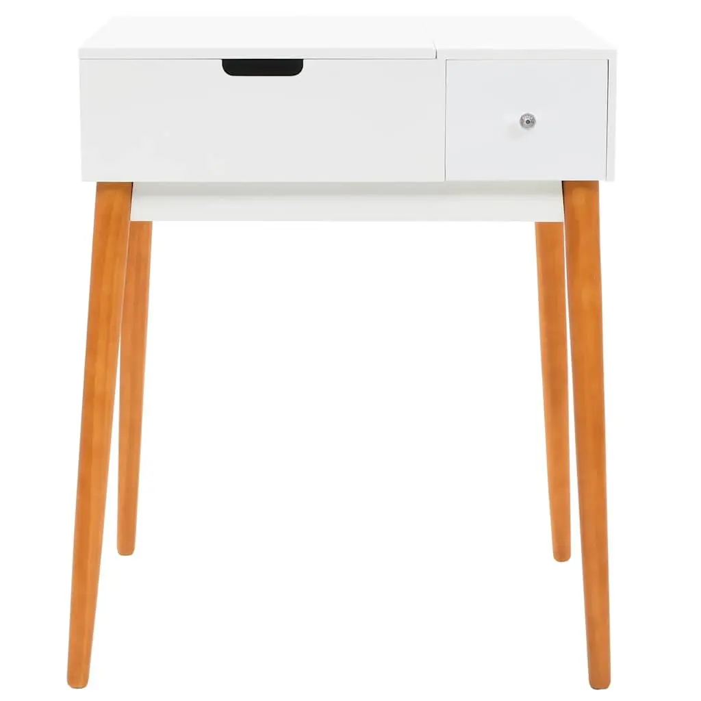 White Dressing Table with Mirror and Storage