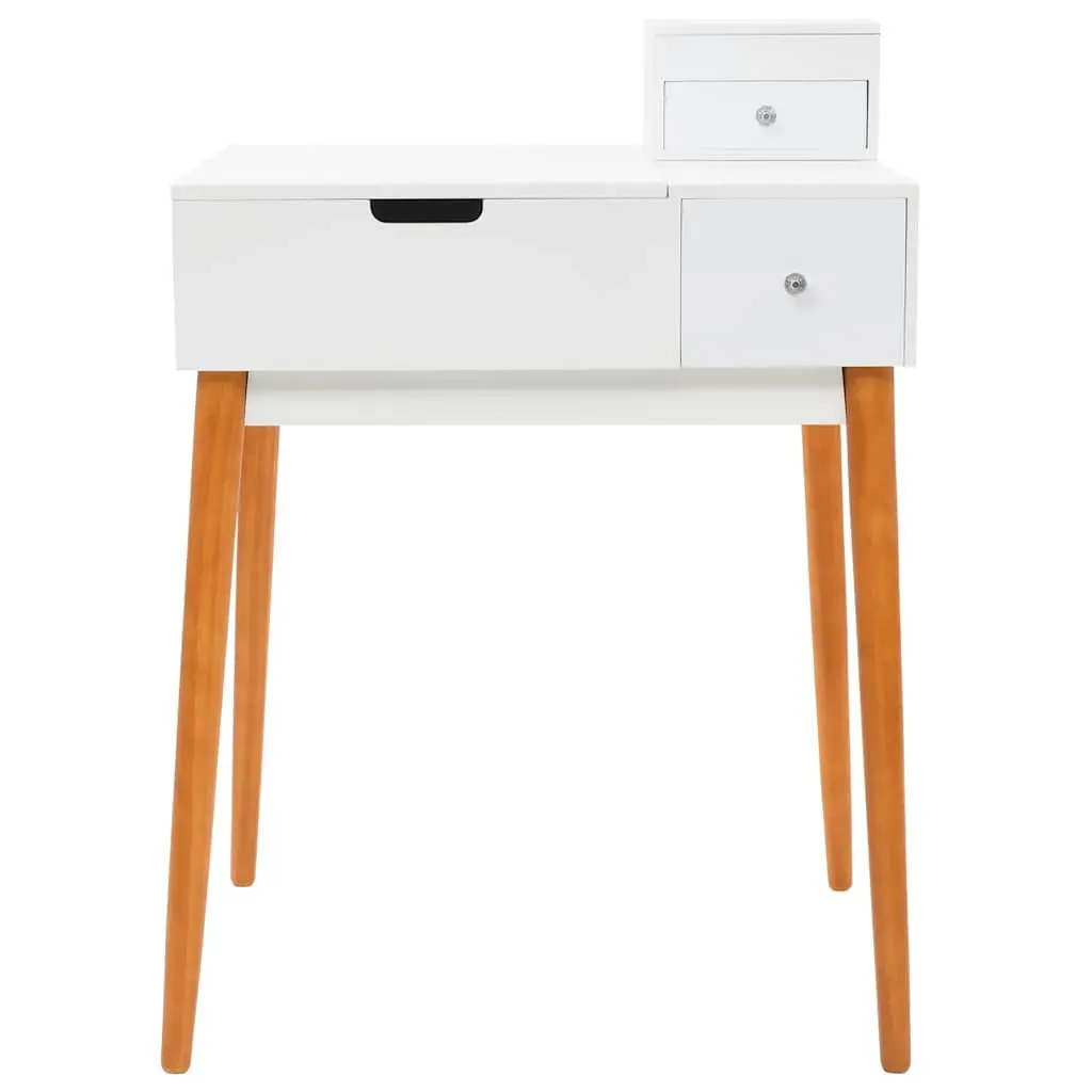 White Dressing Table with Mirror and Storage