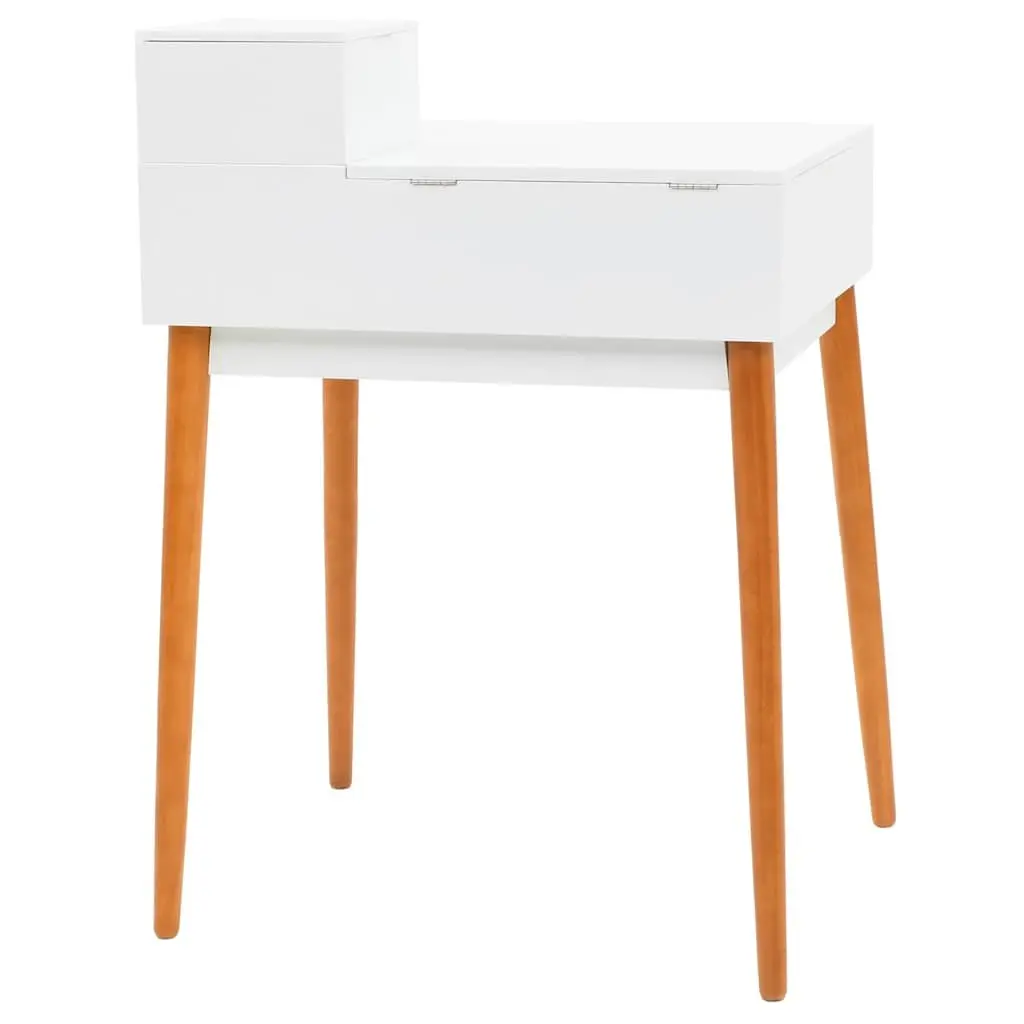 White Dressing Table with Mirror and Storage