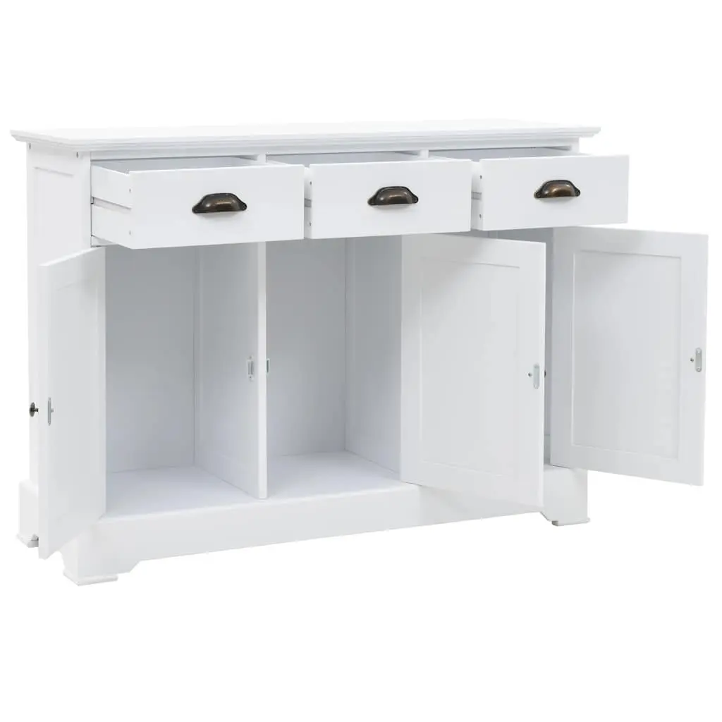 Sideboard White 3 Door Storage Cabinet Living Room Buffet 105 x 35 x 77.5 cm