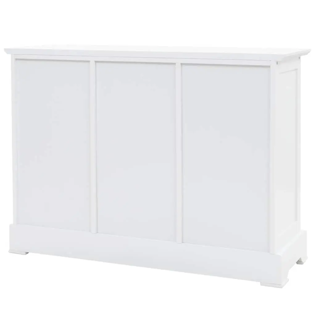 Sideboard White 3 Door Storage Cabinet Living Room Buffet 105 x 35 x 77.5 cm