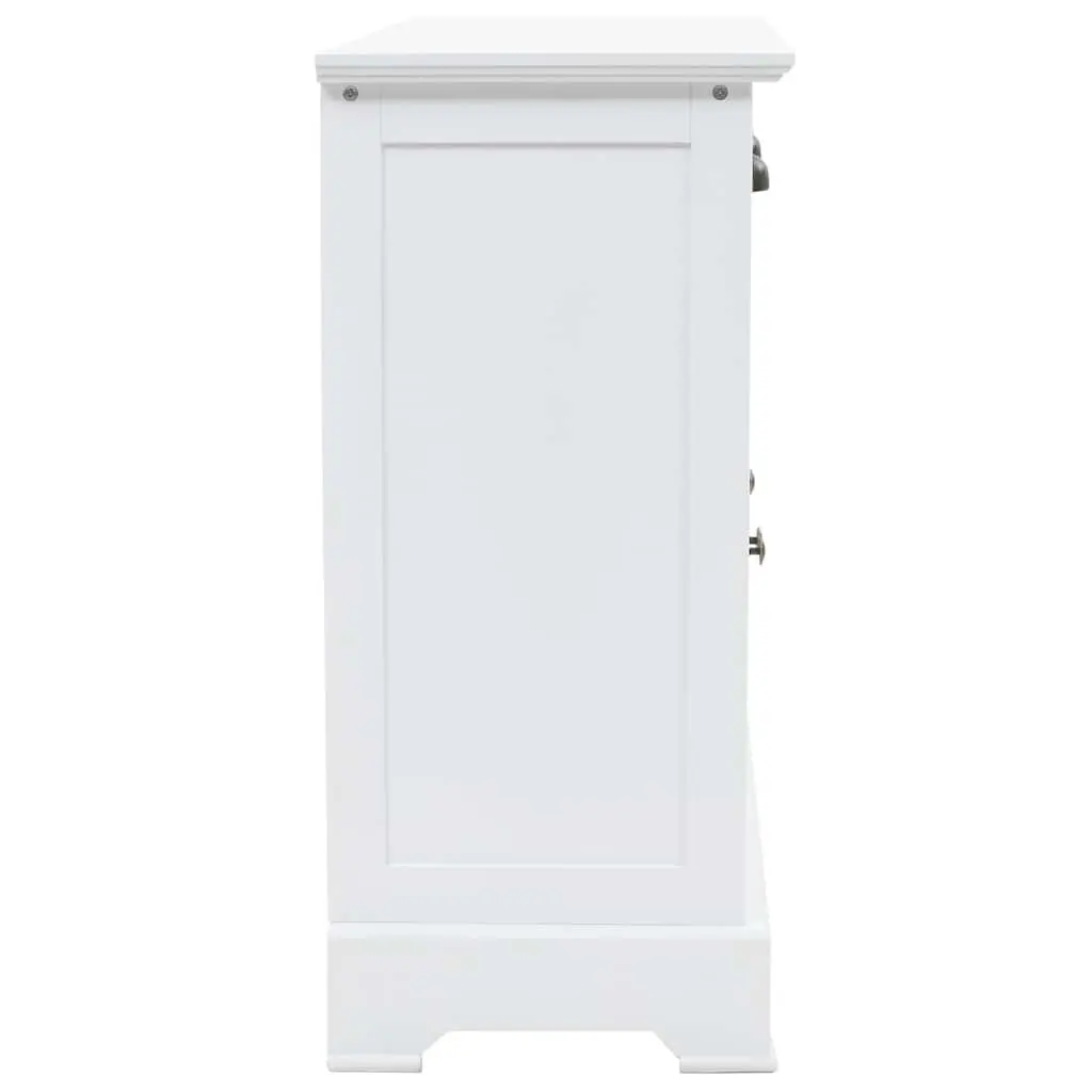 Sideboard White 3 Door Storage Cabinet Living Room Buffet 105 x 35 x 77.5 cm