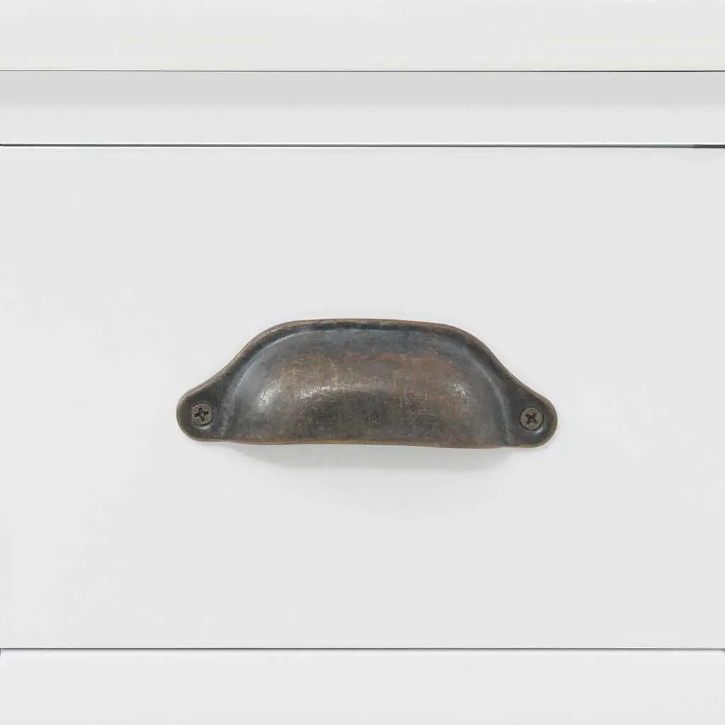 Sideboard White 3 Door Storage Cabinet Living Room Buffet 105 x 35 x 77.5 cm