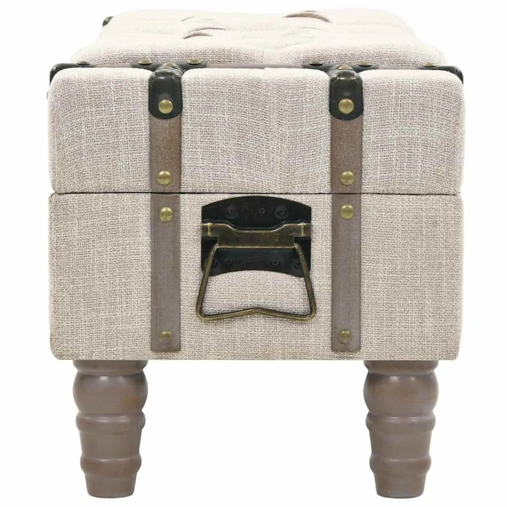 Storage Bench Solid Wood Steel Frame Padded Seat Entryway Furniture with Handle