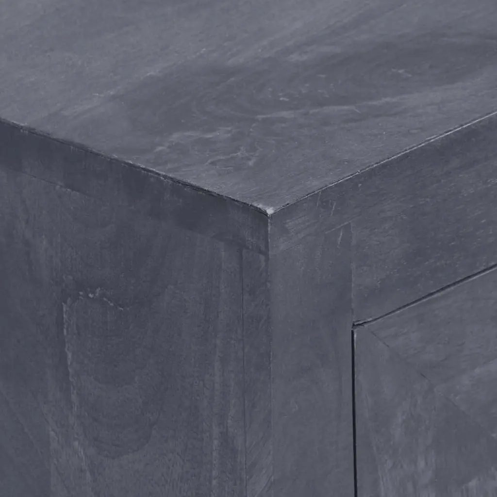 Sideboard Grey Solid Mango Wood Cabinet Retro Style 60 x 30 x 76 cm