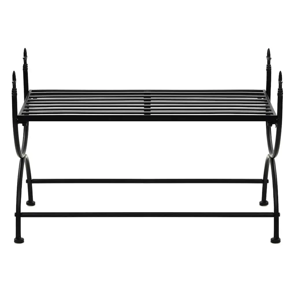 Black Metal Bench for Dining Areas