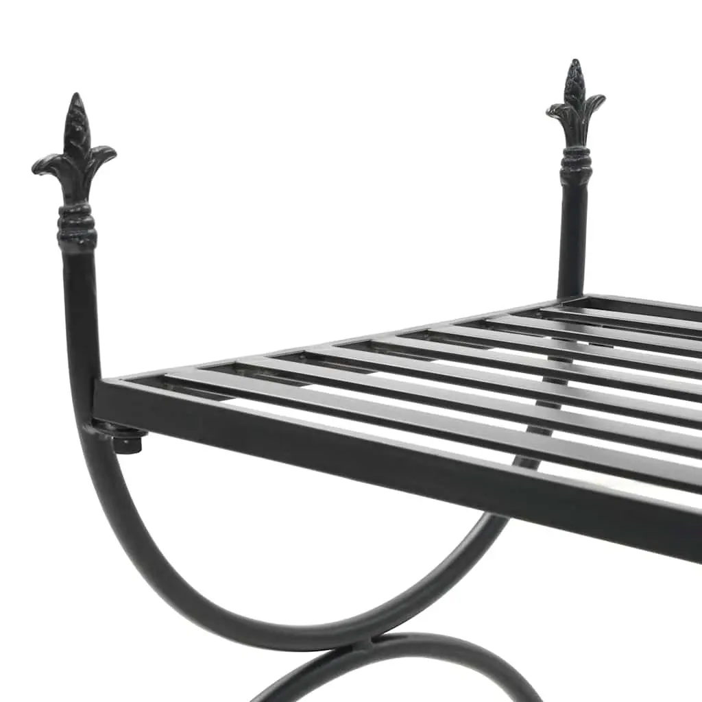 Black Metal Bench for Dining Areas