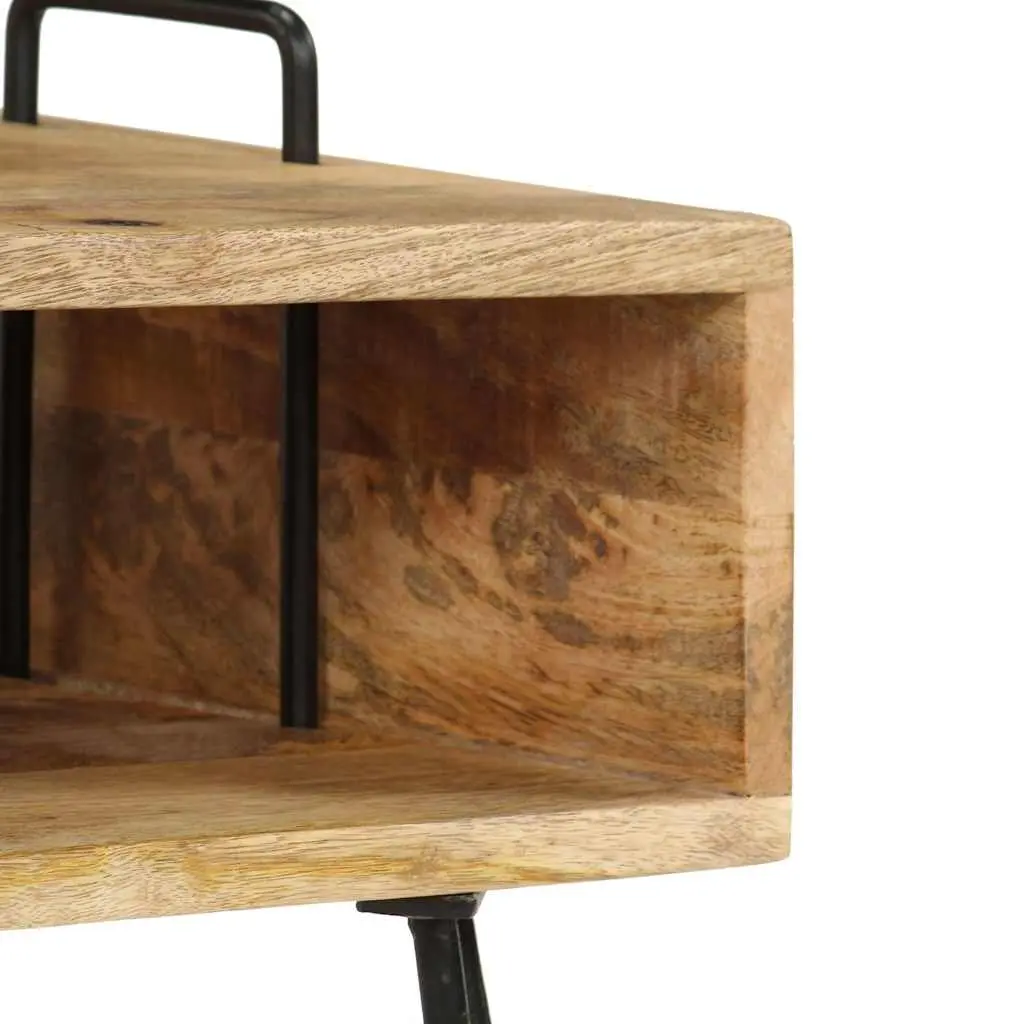 Bedside Table Solid Wood 40x34x47 cm Brown Nightstand Storage Shelf Bedroom