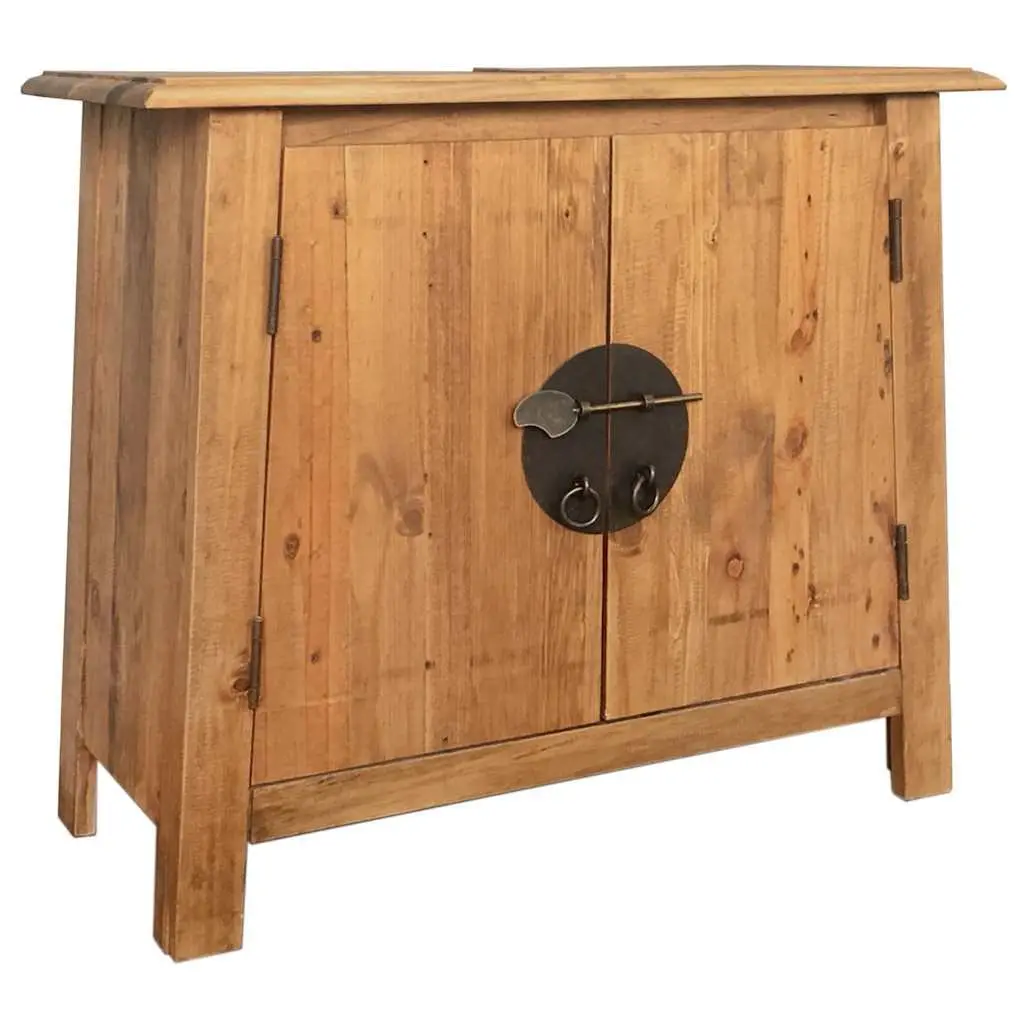 Bathroom Vanity Cabinet Retro Solid Pinewood Brown 70W x 32D x 63H cm