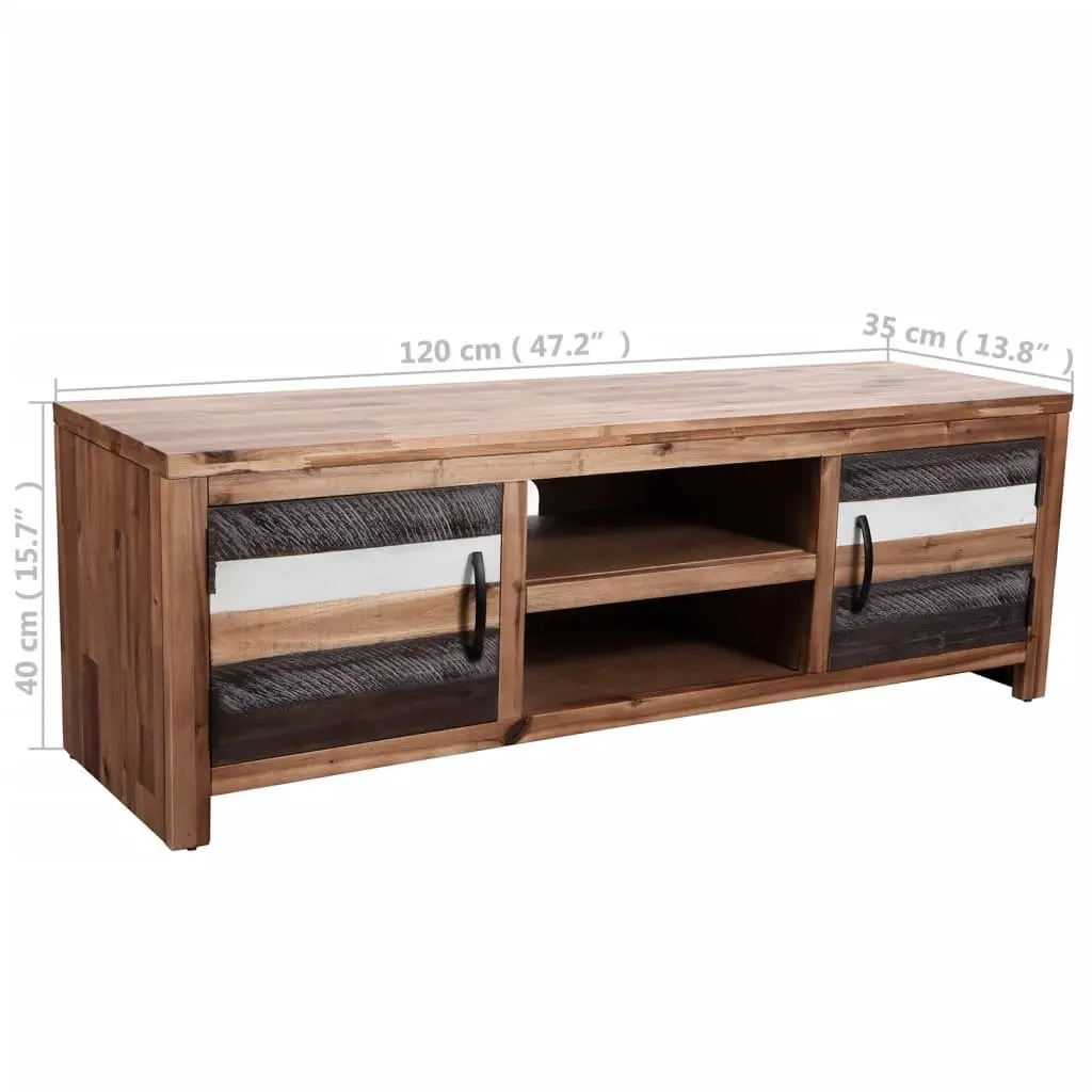 TV Cabinet Solid Acacia Wood Lowboard 120x35x40 cm