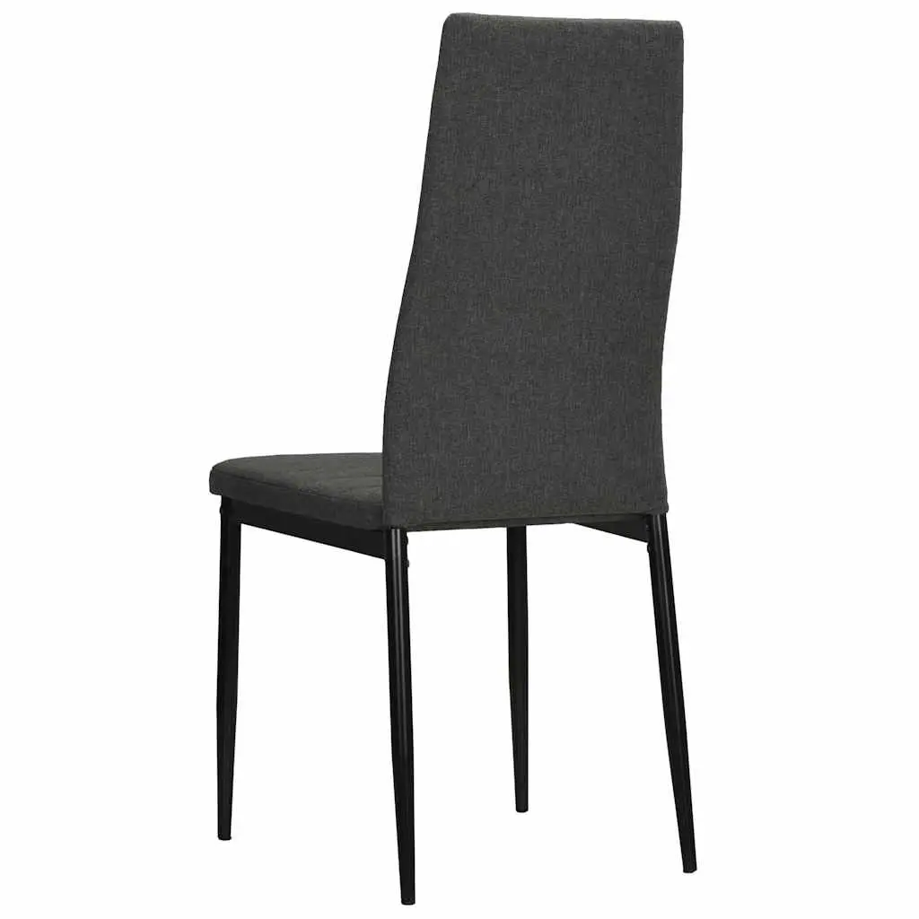 Dining Chairs Set 2 pcs Grey Fabric Kitchen Room Furniture Contemporary Design