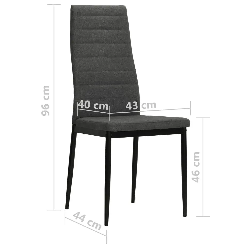 4 Grey Upholstered Chairs