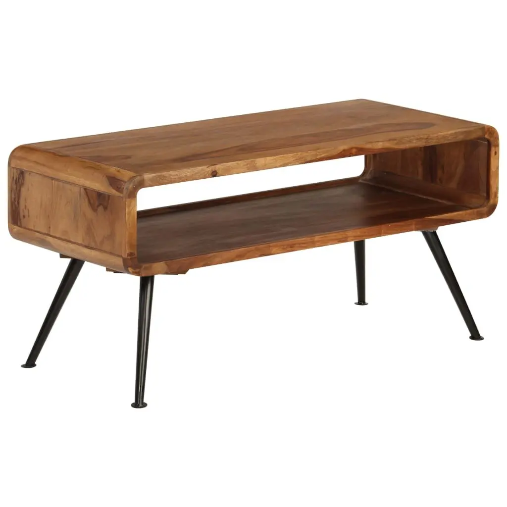 Coffee Table Solid Acacia Wood Brown Vintage 95L x 40W x 45H cm