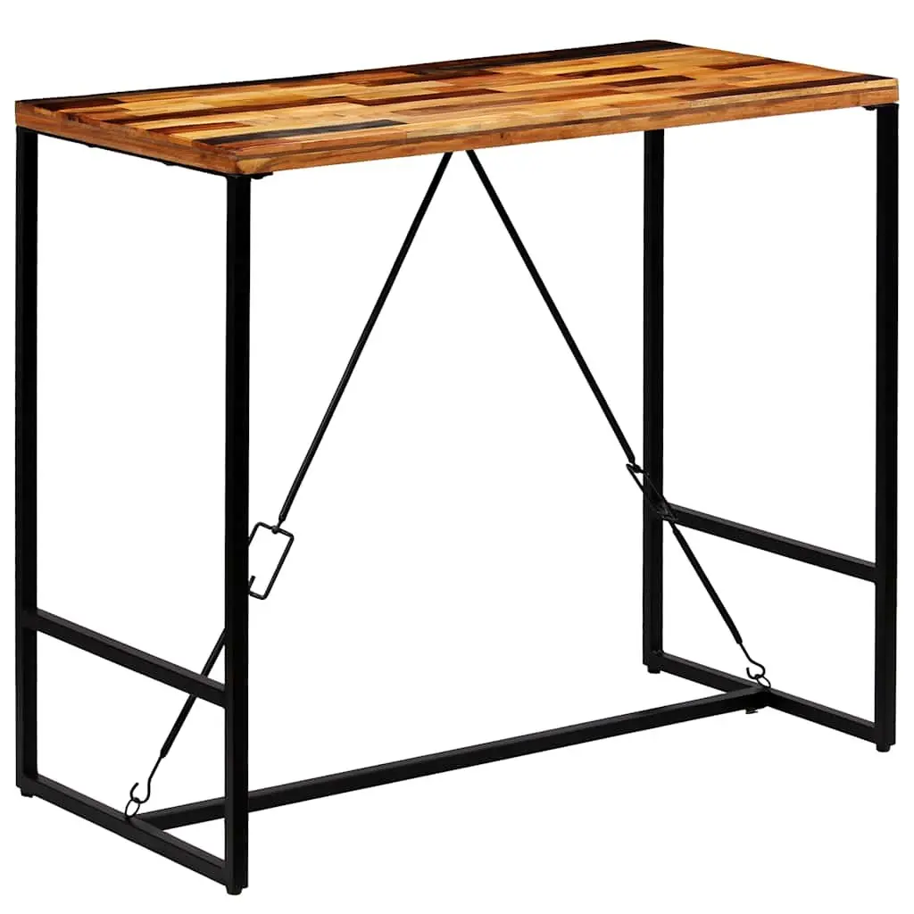 Bar Table Industrial Style Solid Reclaimed Wood 120 x 60 x 106 cm