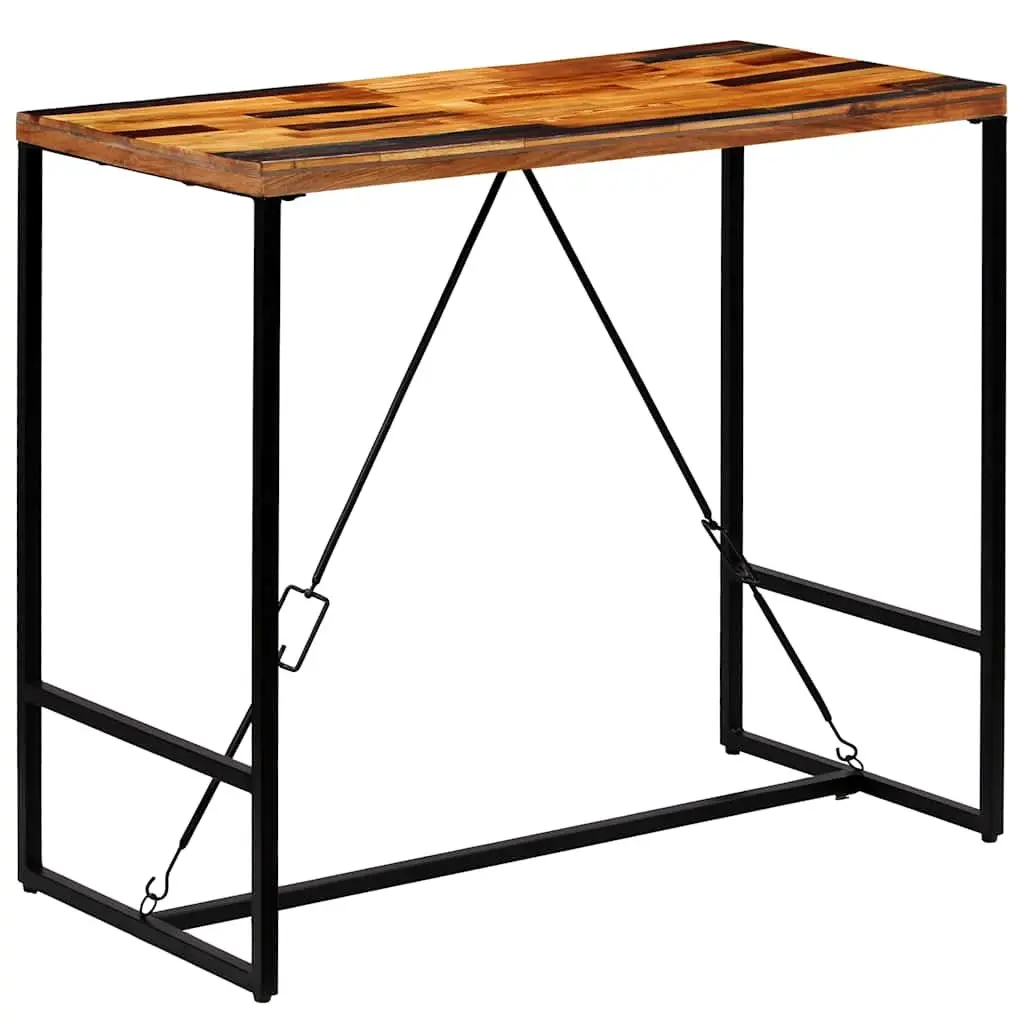 Bar Table Industrial Style Solid Reclaimed Wood 120 x 60 x 106 cm