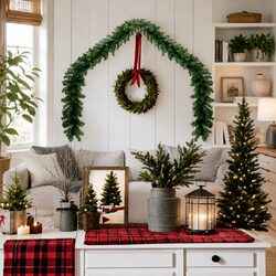 Your Friendly 5m Green PVC Christmas Garland for Decor