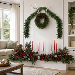 Create Holiday Cheer with 20m Green PVC Garland