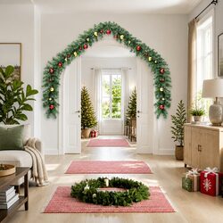 10m Christmas Garland with LED Lights and Baubles - Perfect for You