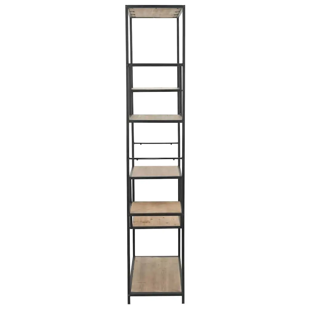 Bookcase Industrial Style Solid Firwood Steel Frame 90.5cm W x 35cm D x 180cm H
