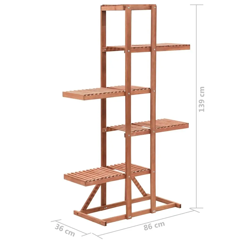 Plant Stand Cedar Wood Free-Standing Outdoor Garden Display Rack 86 x 36 x 139 cm