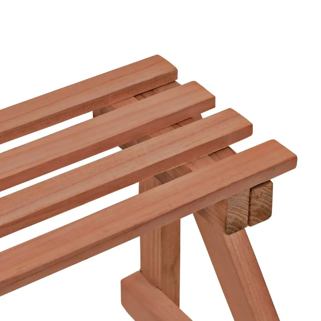 3-Tier Plant Stand Cedar Wood Display Shelf 48x45x40 cm