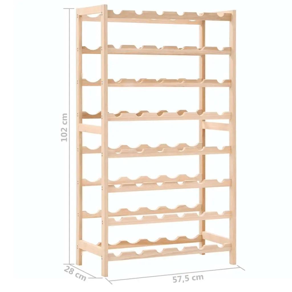 Cedar Wood 8 Tier Wine Rack Organizer Storage Display Stand Holds 48 Bottles