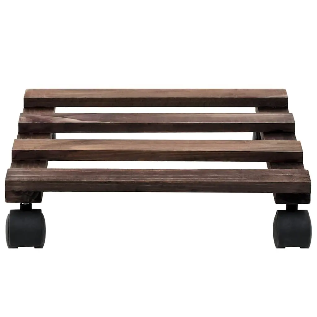 Plant Rollers Cedar Wood 25 x 25 cm 4 Pack Garden Pot Movers