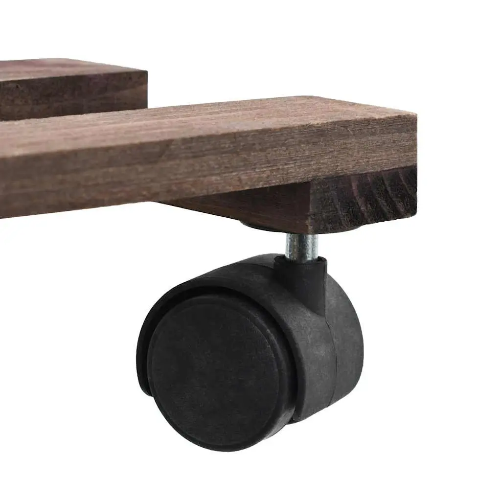 Plant Rollers Cedar Wood 25 x 25 cm 4 Pack Garden Pot Movers