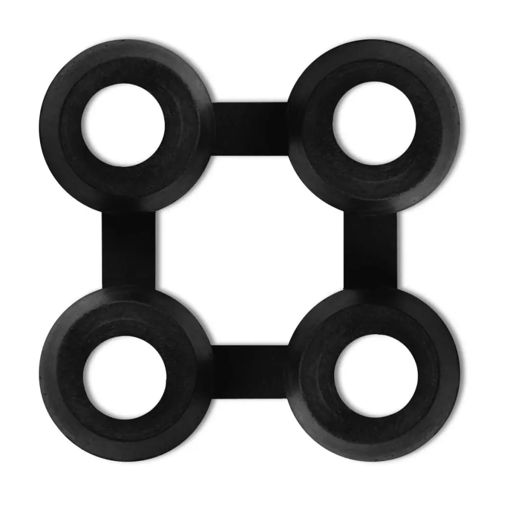 Rubber Mat Connectors Weather Resistant Non-Slip Black 10 Pack