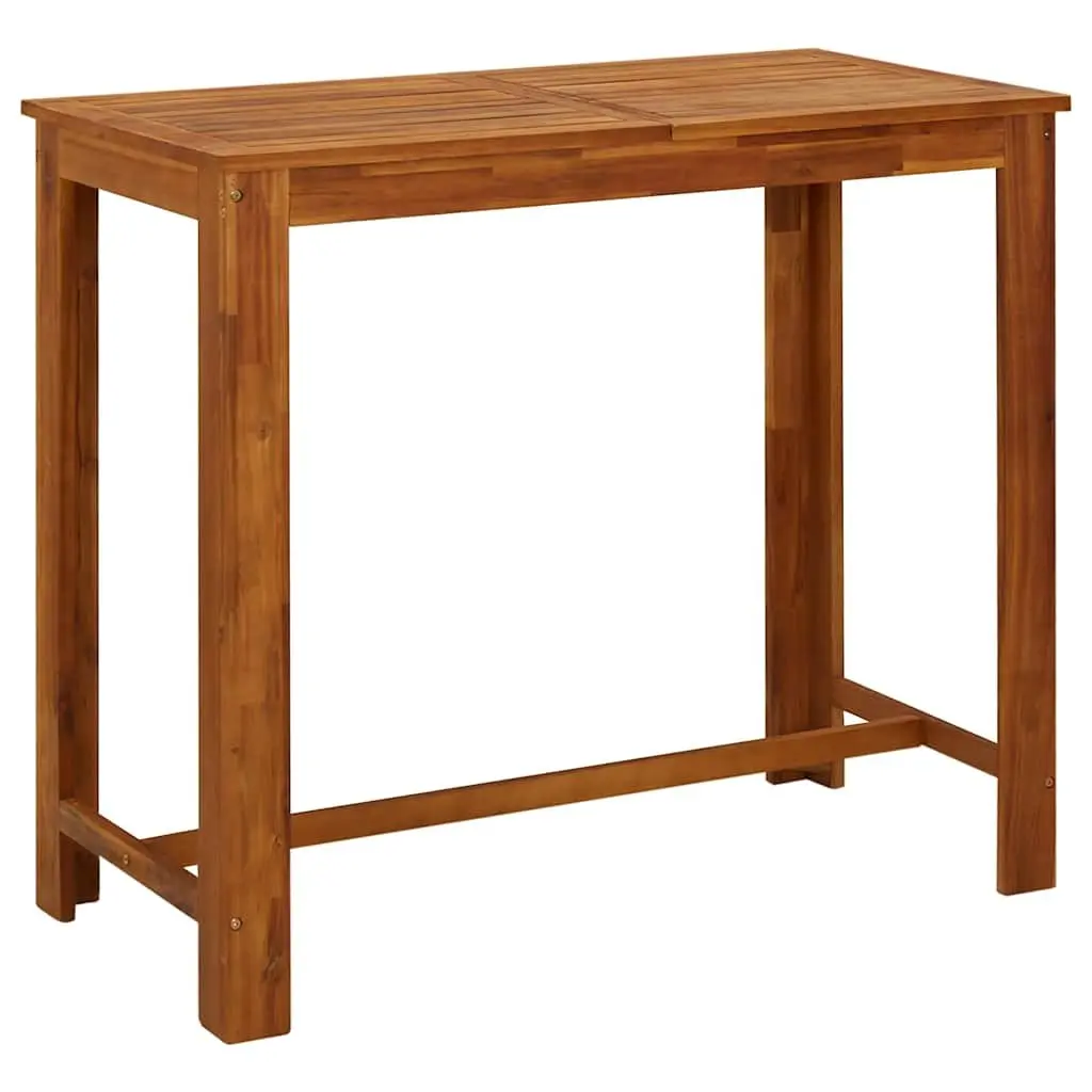 Solid Wood Bar Table Brown 120x60x105cm Kitchen Dining Room Furniture