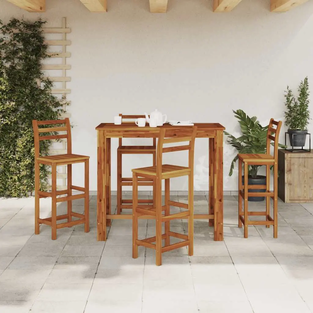 Solid Wood Bar Table Brown 120x60x105cm Kitchen Dining Room Furniture