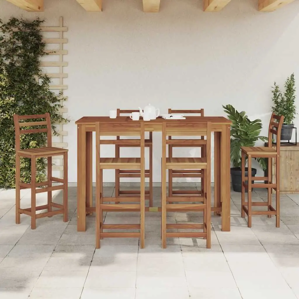 Bar Table Solid Wood Brown High Top 150 x 70 x 105 cm